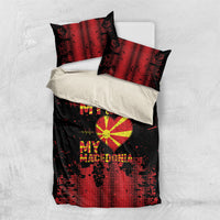 My Heart My Country My Macedonia Bedding Set Grunge Style