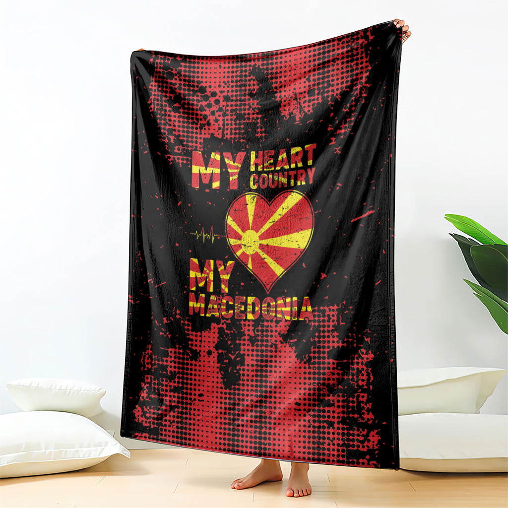My Heart My Country My Macedonia Blanket Grunge Style