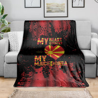 My Heart My Country My Macedonia Blanket Grunge Style