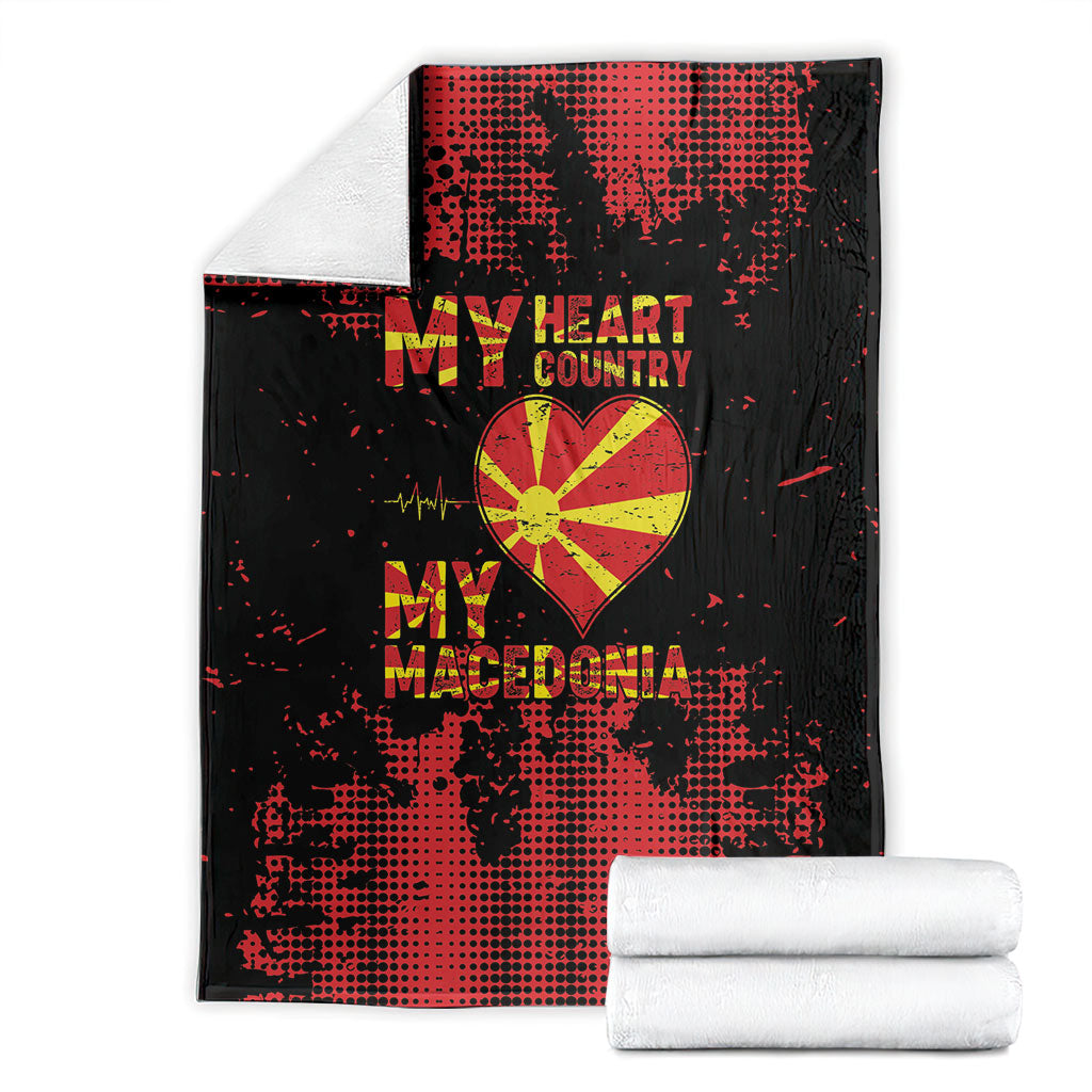 My Heart My Country My Macedonia Blanket Grunge Style