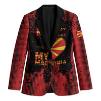 Personalised My Heart My Country My Macedonia Blazer Grunge Style