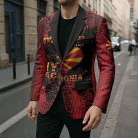 Personalised My Heart My Country My Macedonia Blazer Grunge Style