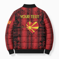Personalised My Heart My Country My Macedonia Bomber Puffer Jacket Grunge Style