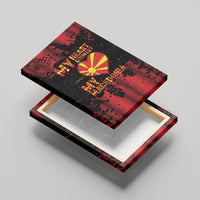My Heart My Country My Macedonia Canvas Wall Art Grunge Style