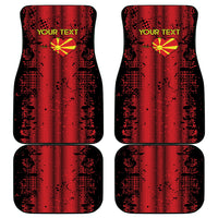 Personalised My Heart My Country My Macedonia Car Mats Grunge Style