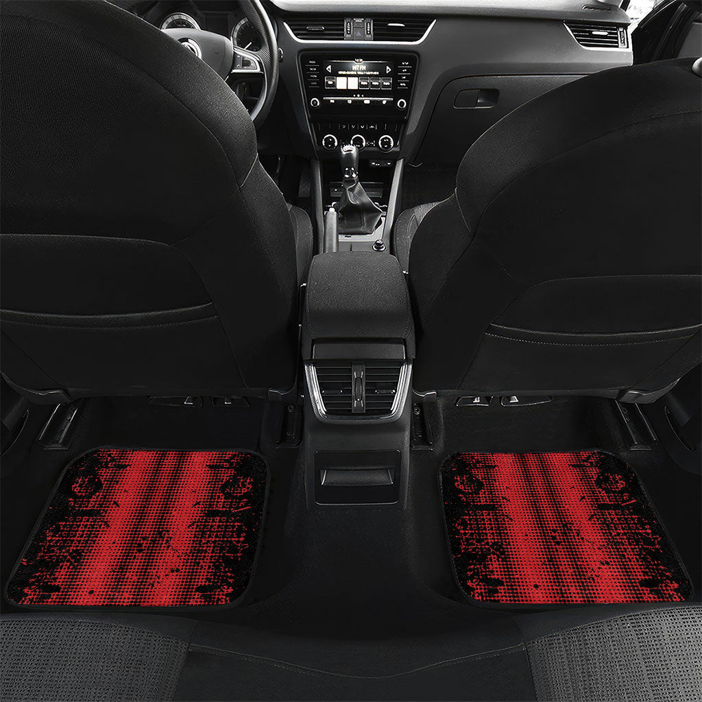Personalised My Heart My Country My Macedonia Car Mats Grunge Style