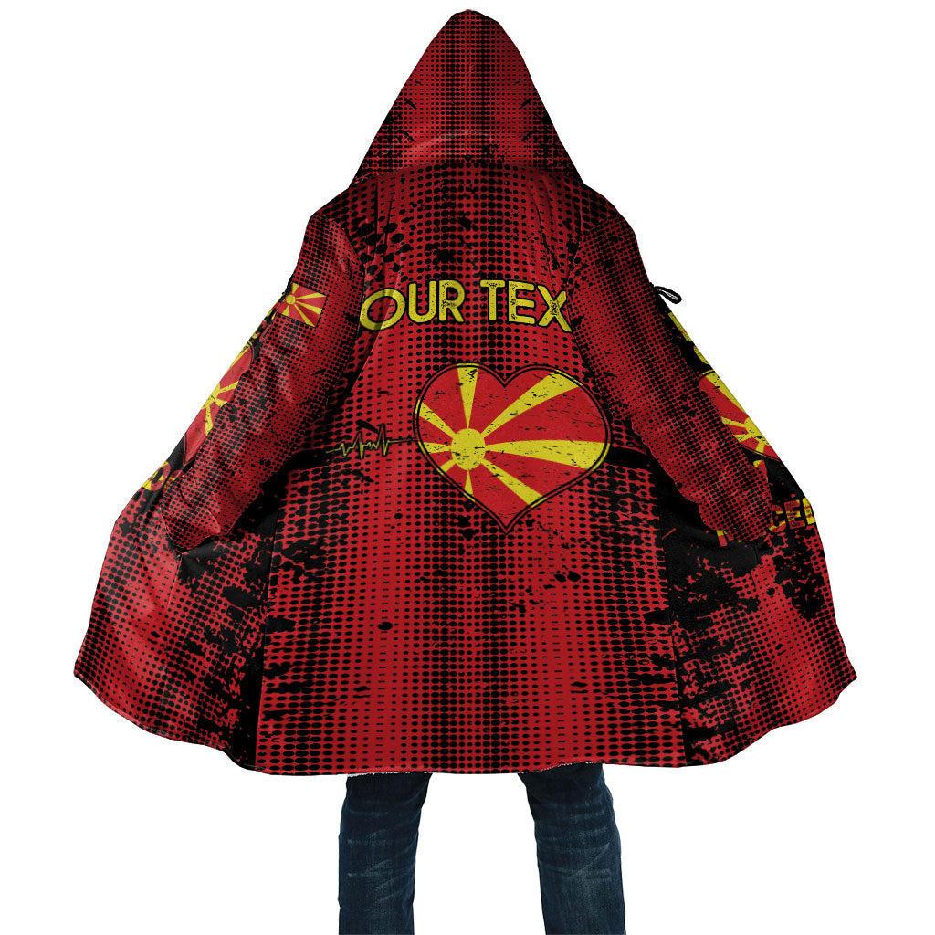 Personalised My Heart My Country My Macedonia Cloak Grunge Style