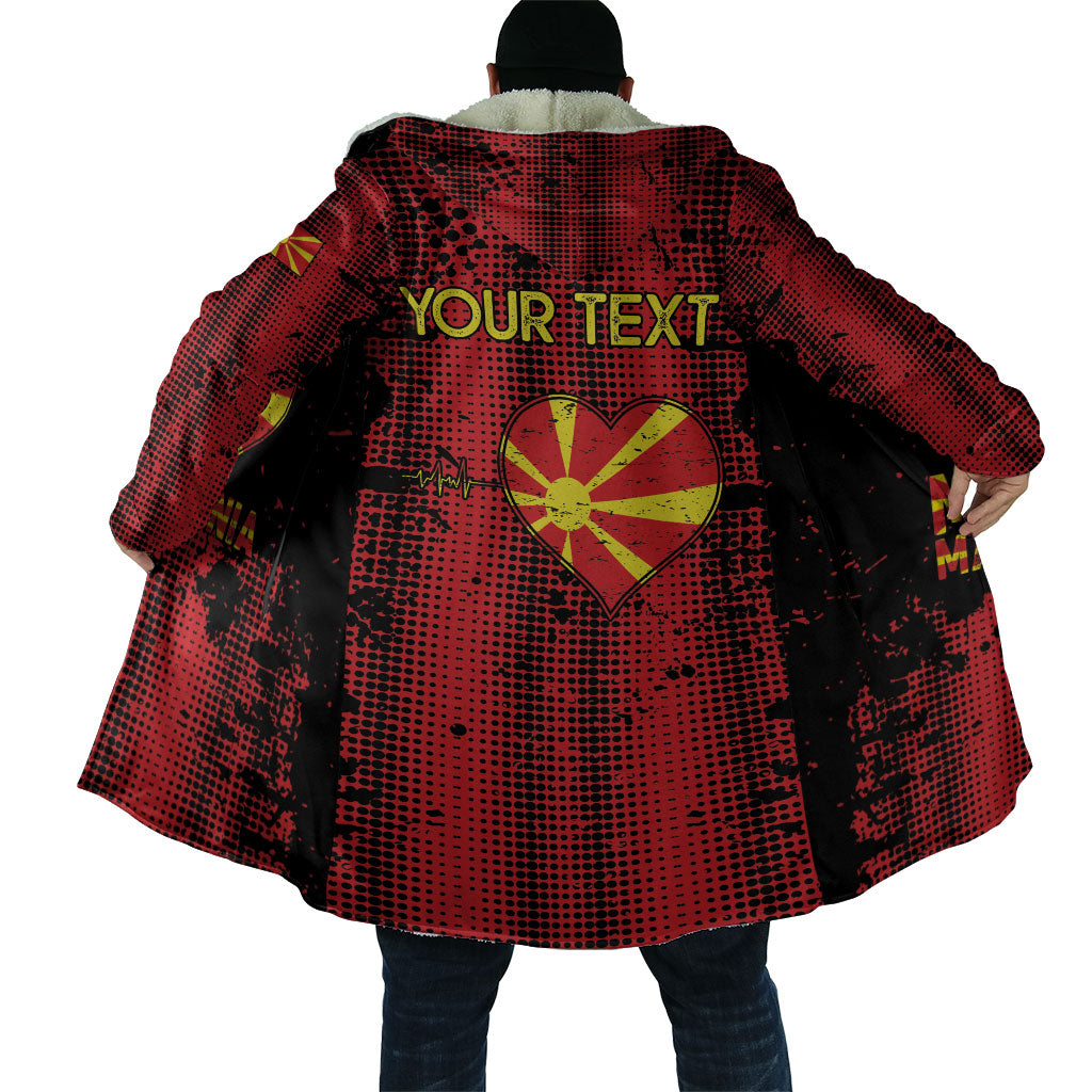 Personalised My Heart My Country My Macedonia Cloak Grunge Style