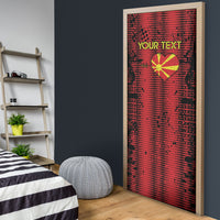 Personalised My Heart My Country My Macedonia Door Cover Grunge Style