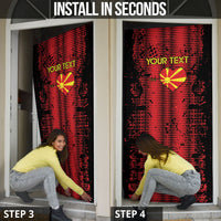 Personalised My Heart My Country My Macedonia Door Cover Grunge Style