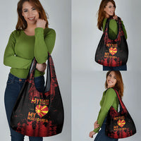My Heart My Country My Macedonia Grocery Bag Grunge Style