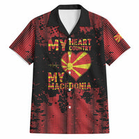 Personalised My Heart My Country My Macedonia Hawaiian Shirt Grunge Style