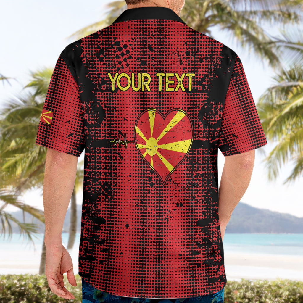 Personalised My Heart My Country My Macedonia Hawaiian Shirt Grunge Style