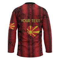 Personalised My Heart My Country My Macedonia Hockey Jersey Grunge Style