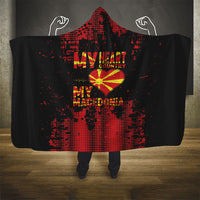 My Heart My Country My Macedonia Hooded Blanket Grunge Style
