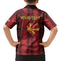 Personalised My Heart My Country My Macedonia Kid Hawaiian Shirt Grunge Style