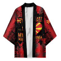 Personalised My Heart My Country My Macedonia Kimono Grunge Style