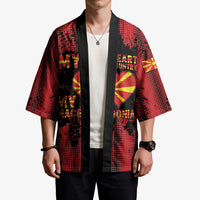 Personalised My Heart My Country My Macedonia Kimono Grunge Style