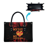 My Heart My Country My Macedonia Leather Bag Grunge Style