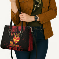 My Heart My Country My Macedonia Leather Bag Grunge Style