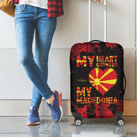 My Heart My Country My Macedonia Luggage Cover Grunge Style