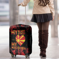 My Heart My Country My Macedonia Luggage Cover Grunge Style