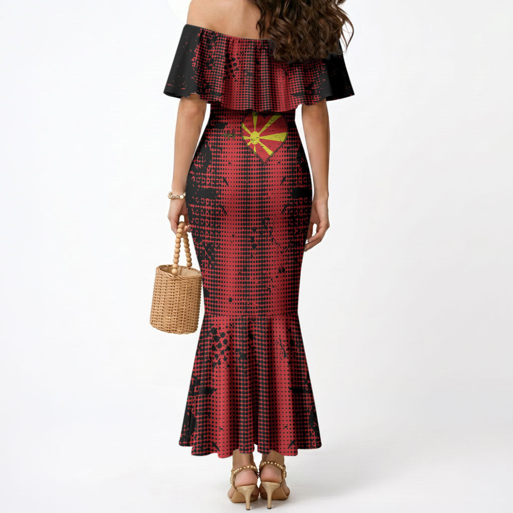 Personalised My Heart My Country My Macedonia Mermaid Dress Grunge Style