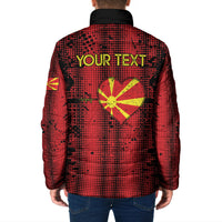 Personalised My Heart My Country My Macedonia Padded Jacket Grunge Style