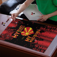 My Heart My Country My Macedonia Puzzle Grunge Style