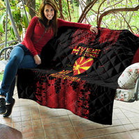 My Heart My Country My Macedonia Quilt Grunge Style