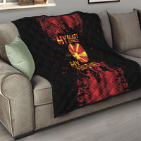 My Heart My Country My Macedonia Quilt Grunge Style