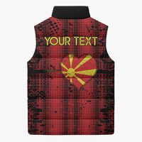 Personalised My Heart My Country My Macedonia Sleeveless Puffer Jacket Grunge Style