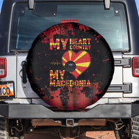 My Heart My Country My Macedonia Spare Tire Cover Grunge Style