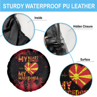 My Heart My Country My Macedonia Spare Tire Cover Grunge Style