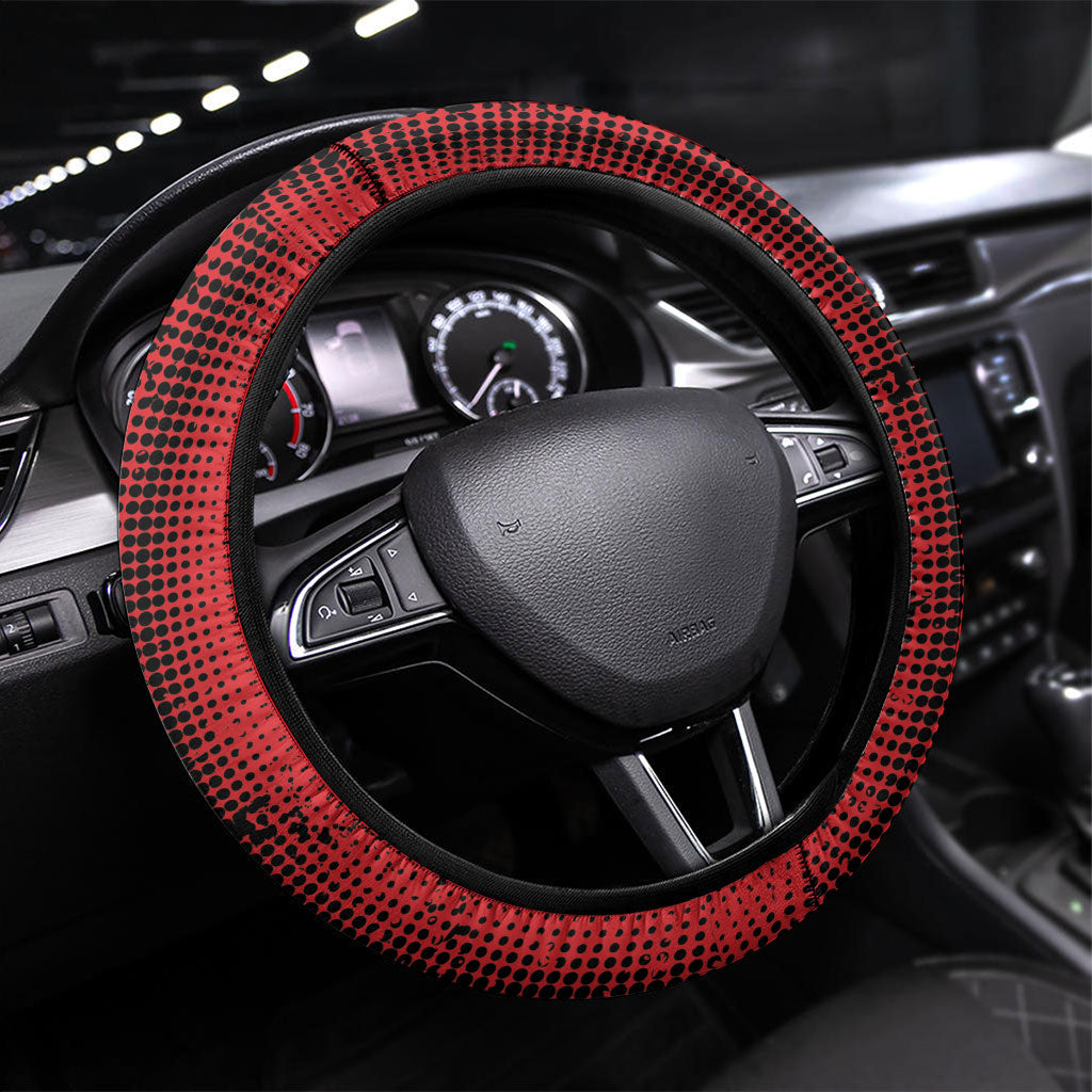 My Heart My Country My Macedonia Steering Wheel Cover Grunge Style