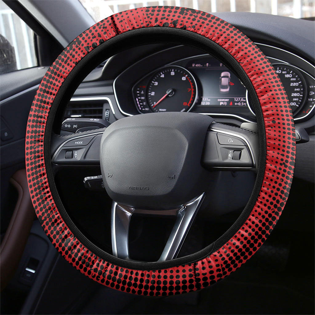 My Heart My Country My Macedonia Steering Wheel Cover Grunge Style
