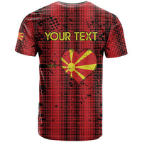 Personalised My Heart My Country My Macedonia T Shirt Grunge Style