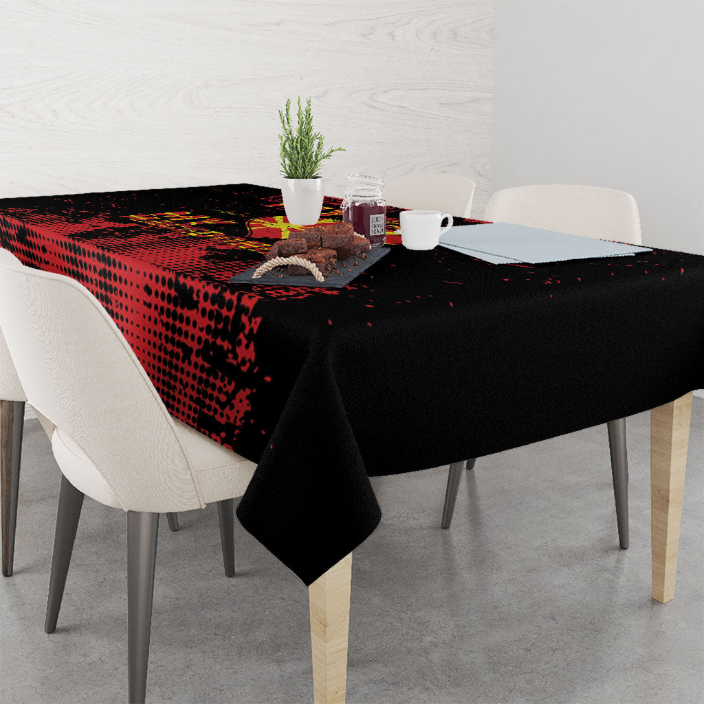 My Heart My Country My Macedonia Tablecloth Grunge Style