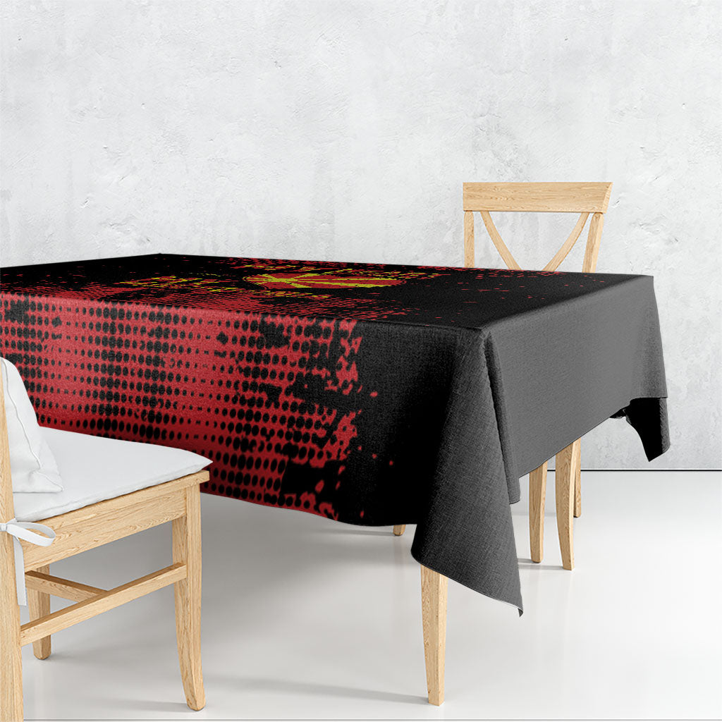 My Heart My Country My Macedonia Tablecloth Grunge Style
