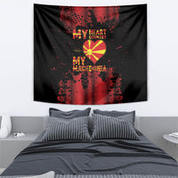 My Heart My Country My Macedonia Tapestry Grunge Style