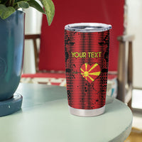 Personalised My Heart My Country My Macedonia Tumbler Cup Grunge Style