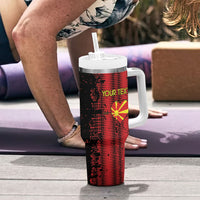 Personalised My Heart My Country My Macedonia Tumbler With Handle Grunge Style