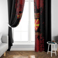 My Heart My Country My Macedonia Window Curtain Grunge Style