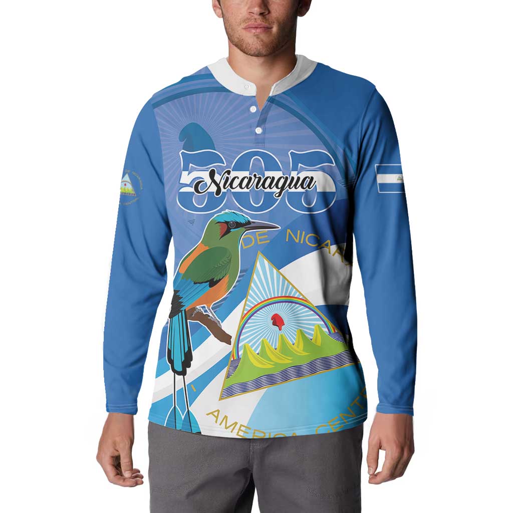 Nicaragua 505 Guardabarranco Button Sweatshirt En Dios confiamos - Wonder Print Shop