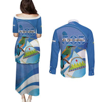 Nicaragua 505 Guardabarranco Couples Matching Puletasi and Long Sleeve Button Shirt En Dios confiamos - Wonder Print Shop