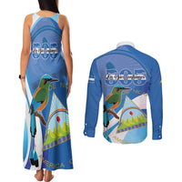 Nicaragua 505 Guardabarranco Couples Matching Tank Maxi Dress and Long Sleeve Button Shirt En Dios confiamos - Wonder Print Shop