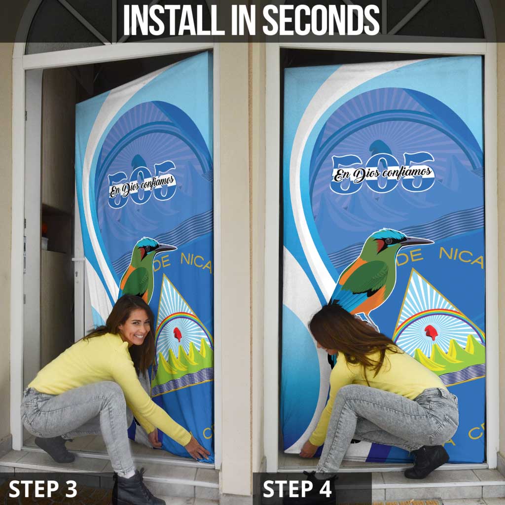 Nicaragua 505 Guardabarranco Door Cover En Dios confiamos - Wonder Print Shop