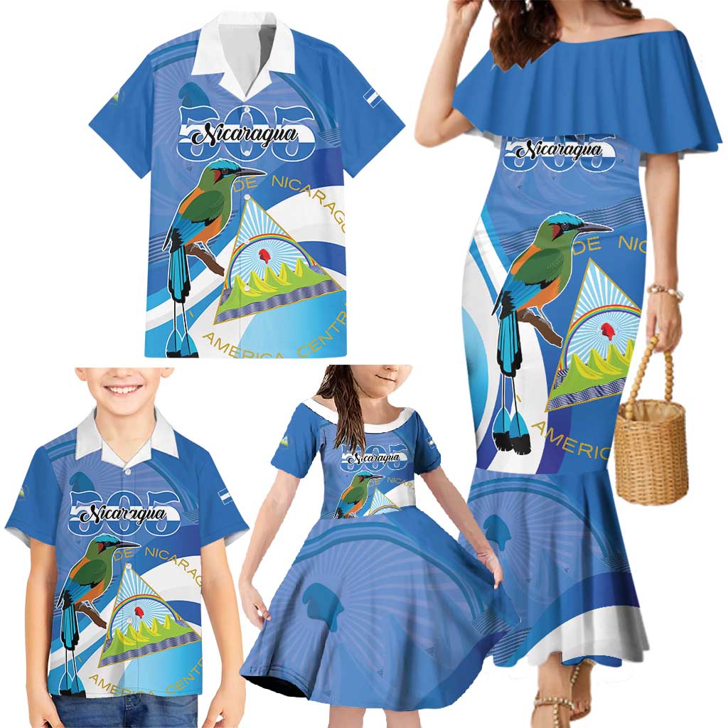 Nicaragua 505 Guardabarranco Family Matching Mermaid Dress and Hawaiian Shirt En Dios confiamos - Wonder Print Shop