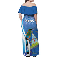 Nicaragua 505 Guardabarranco Family Matching Off Shoulder Maxi Dress and Hawaiian Shirt En Dios confiamos - Wonder Print Shop