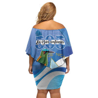 Nicaragua 505 Guardabarranco Family Matching Off Shoulder Short Dress and Hawaiian Shirt En Dios confiamos - Wonder Print Shop